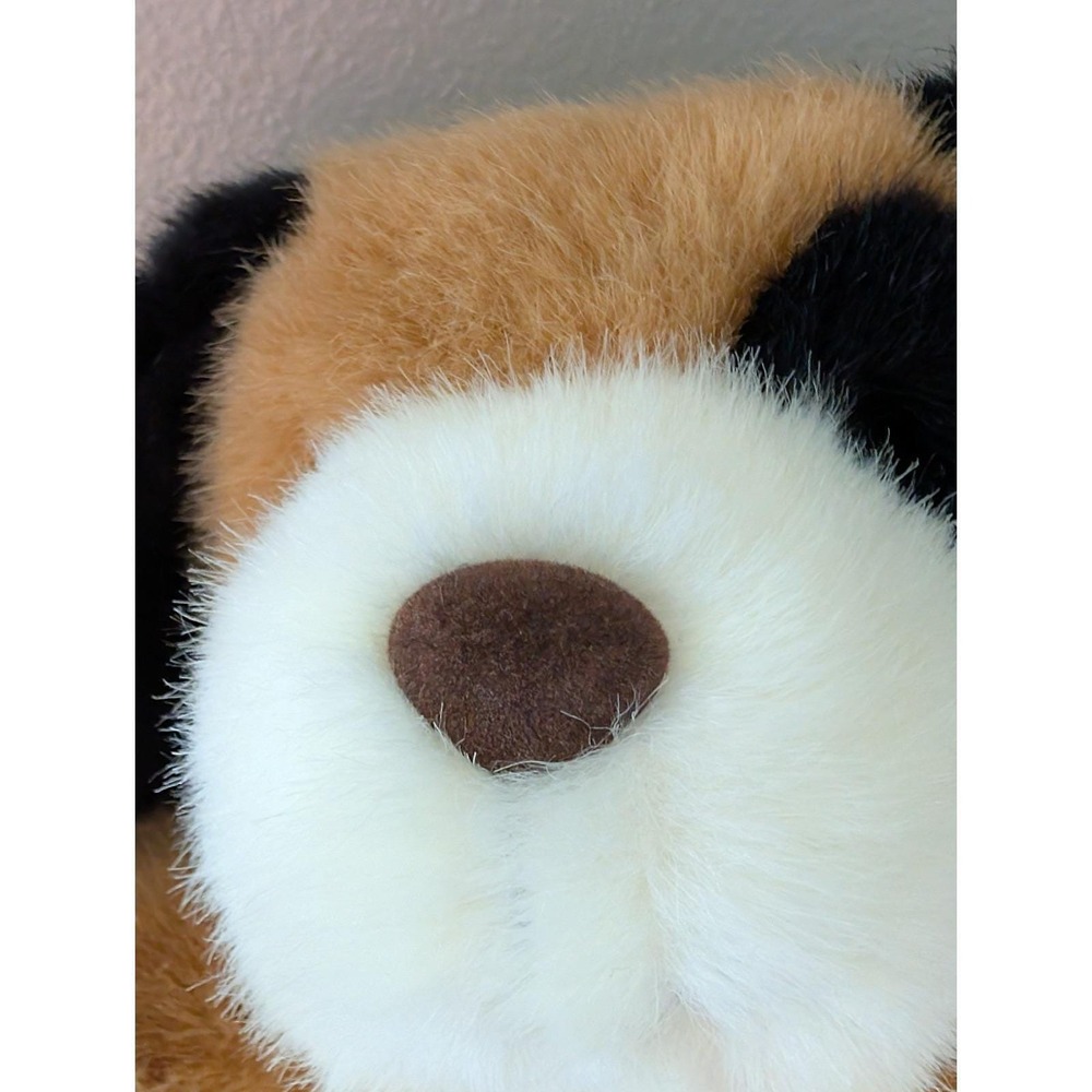 Vintage Ganz Playful Puppets Brown White Doodles Black Patch Eye Plush Rare 1997 - Picture 7 of 16